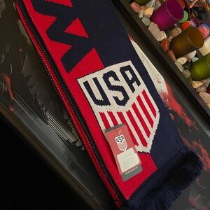 USA Soccer Scarf in Red and Blue